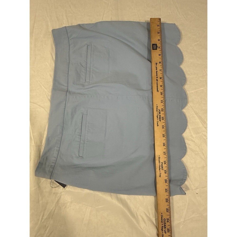 NWT Crown & Ivy‎ Skort Women's 14 Blue Scalloped Hem - Picture 4 of 9
